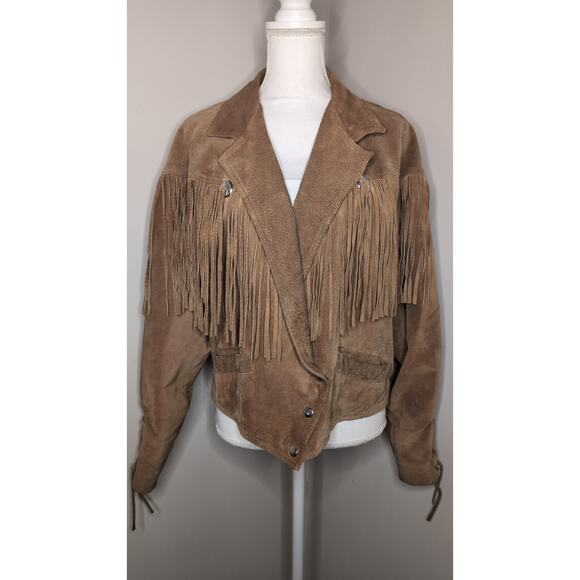 The Learsi Collection Jackets & Blazers - Vintage Learsi lg western leather fringe jacket